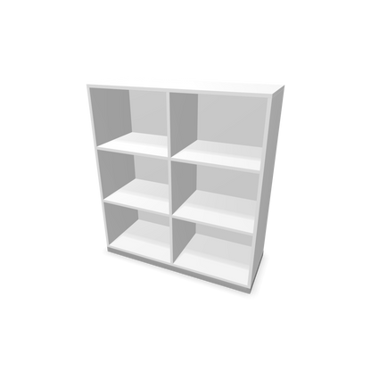 Narbutas Choice Regal 3-OH mit Trennwand 1000mm breit aus Weiss mit Sockel Silbergrau - 6029342