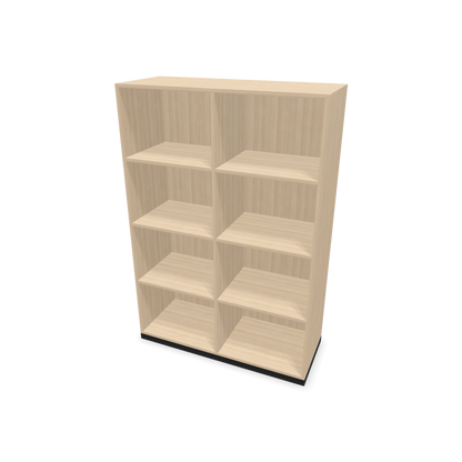 Narbutas Choice Regal 4-OH mit Trennwand 1000mm breit aus Eschendekor sandbeige mit Sockel Schwarz - 6029357