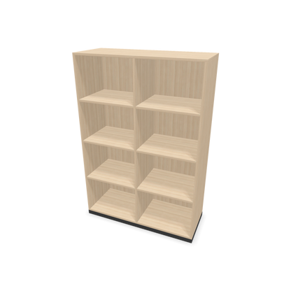 Narbutas Choice Regal 4-OH mit Trennwand 1000mm breit aus Eschendekor sandbeige mit Sockel Dunkelgrau - 6029384