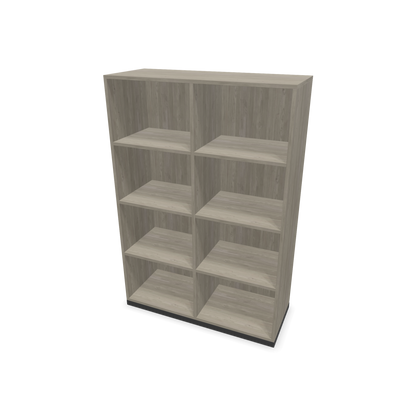 Narbutas Choice Regal 4-OH mit Trennwand 1000mm breit aus Holzdekor grau mit Sockel Dunkelgrau - 6029386