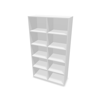 Narbutas Choice Regal 5-OH mit Trennwand 1000mm breit aus Weiss mit Sockel Weiss - 6029405
