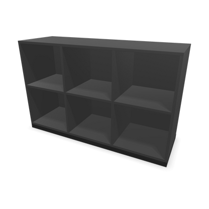 Narbutas Choice Regal 2-OH mit Trennwand 1200mm breit aus Dunkelgrau mit Sockel Schwarz - 6029505