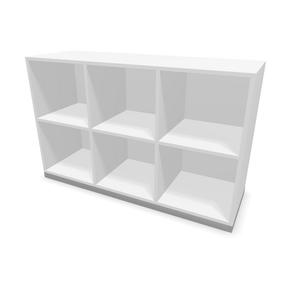 Narbutas Choice Regal 2-OH mit Trennwand 1200mm breit aus Weiss mit Sockel Silbergrau - 6029522