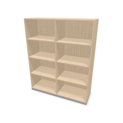 Narbutas Choice Regal 4-OH mit Trennwand 1200mm breit aus Eschendekor sandbeige mit Sockel Silbergrau - 6029591
