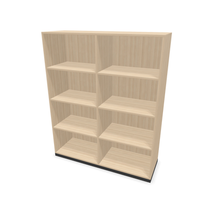 Narbutas Choice Regal 4-OH mit Trennwand 1200mm breit aus Eschendekor sandbeige mit Sockel Dunkelgrau - 6029600