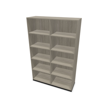 Narbutas Choice Regal 5-OH mit Trennwand 1200mm breit aus Holzdekor grau mit Sockel Schwarz - 6029611