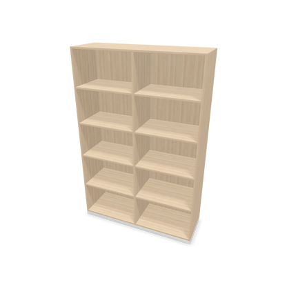 Narbutas Choice Regal 5-OH mit Trennwand 1200mm breit aus Eschendekor sandbeige mit Sockel Weiss - 6029618