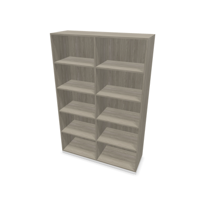 Narbutas Choice Regal 5-OH mit Trennwand 1200mm breit aus Holzdekor grau mit Sockel Weiss - 6029620