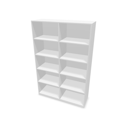 Narbutas Choice Regal 5-OH mit Trennwand 1200mm breit aus Weiss mit Sockel Weiss - 6029621