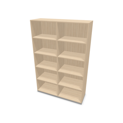 Narbutas Choice Regal 5-OH mit Trennwand 1200mm breit aus Eschendekor sandbeige mit Sockel Silbergrau - 6029627