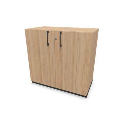 Narbutas Choice Flügeltürschrank 2-OH - 800mm - Griff und Sockel Dunkelgrau - Kubus Bernsteineichendekor - Front Bernsteineichendekor - 6029923