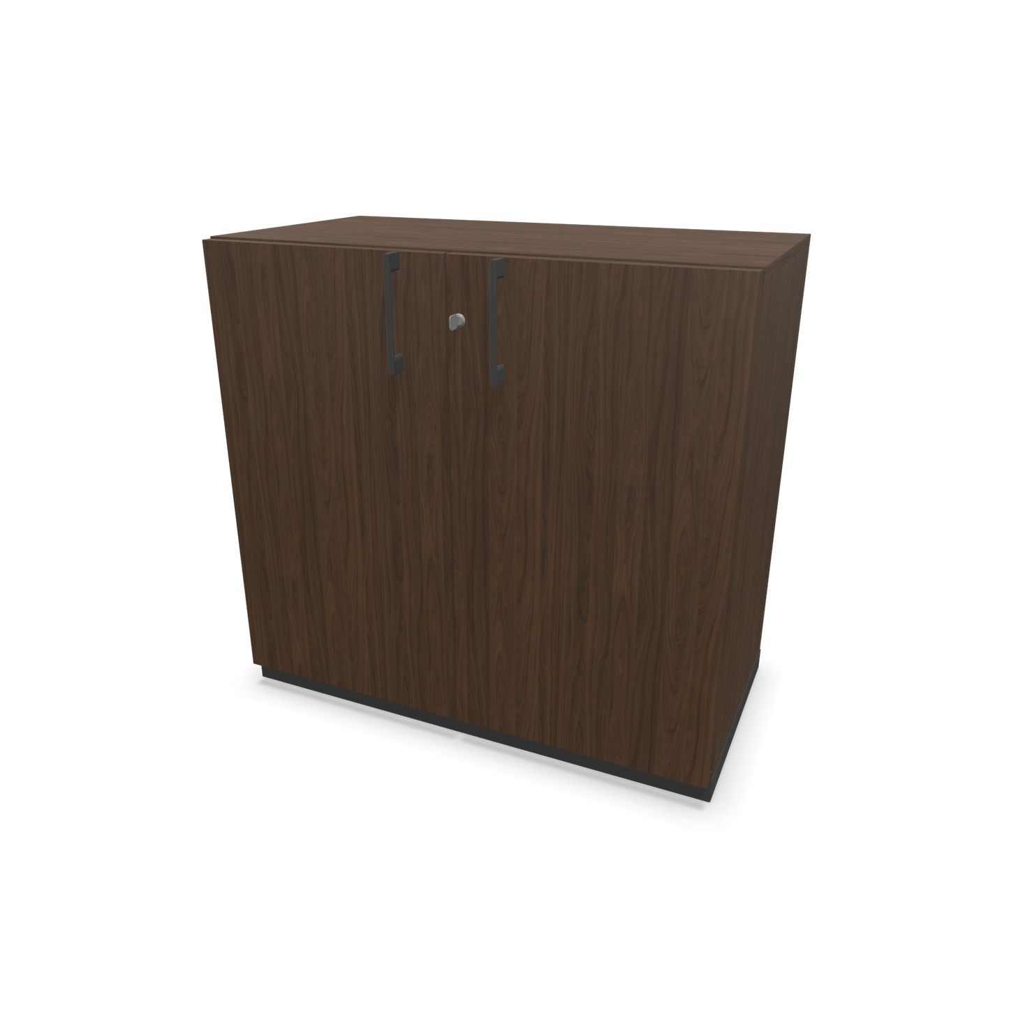 Narbutas Choice Flügeltürschrank 2-OH - 800mm - Griff und Sockel Dunkelgrau - Kubus Nussbaumdekor - Front Nussbaumdekor - 6029933