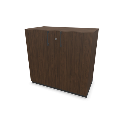 Narbutas Choice Flügeltürschrank 2-OH - 800mm - Griff und Sockel Dunkelgrau - Kubus Nussbaumdekor - Front Nussbaumdekor - 6029933