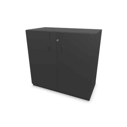 Narbutas Choice Flügeltürschrank 2-OH - 800mm - Griff und Sockel Dunkelgrau - Kubus Dunkelgrau - Front Dunkelgrau - 6029958