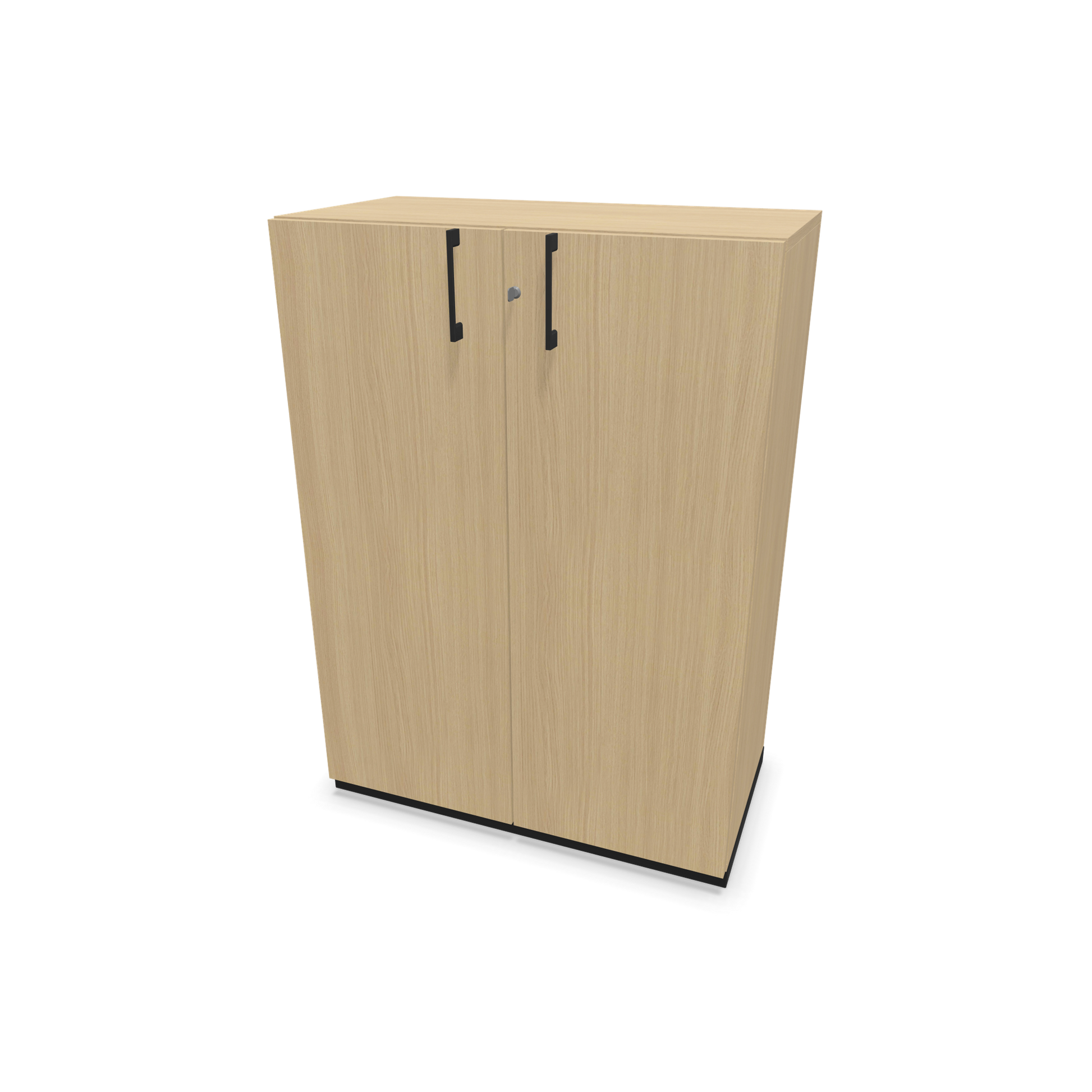 Choice Flügeltürschrank 3-OH - 800mm - Griff und Sockel Schwarz - Kubus Eichendekor - Front Eichendekor - 6029979