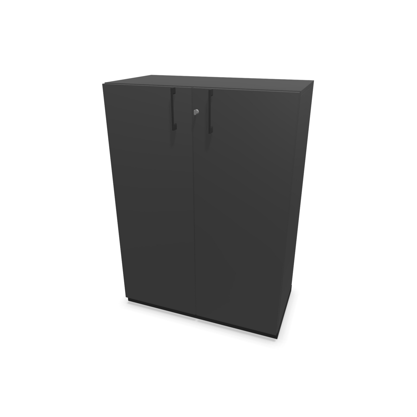 Choice Flügeltürschrank 3-OH - 800mm - Griff und Sockel Schwarz - Kubus Dunkelgrau - Front Dunkelgrau - 6030029