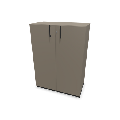 Choice Flügeltürschrank 3-OH - 800mm - Griff und Sockel Schwarz - Kubus Cubanitgrau - Front Cubanitgrau - 6030039