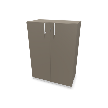 Choice Flügeltürschrank 3-OH - 800mm - Griff und Sockel Weiss - Kubus Cubanitgrau - Front Cubanitgrau - 6030100