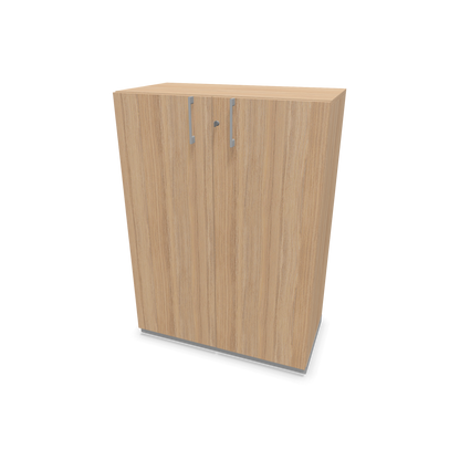 Choice Flügeltürschrank 3-OH - 800mm - Griff und Sockel Silbergrau - Kubus Bernsteineichendekor - Front Bernsteineichendekor - 6030116