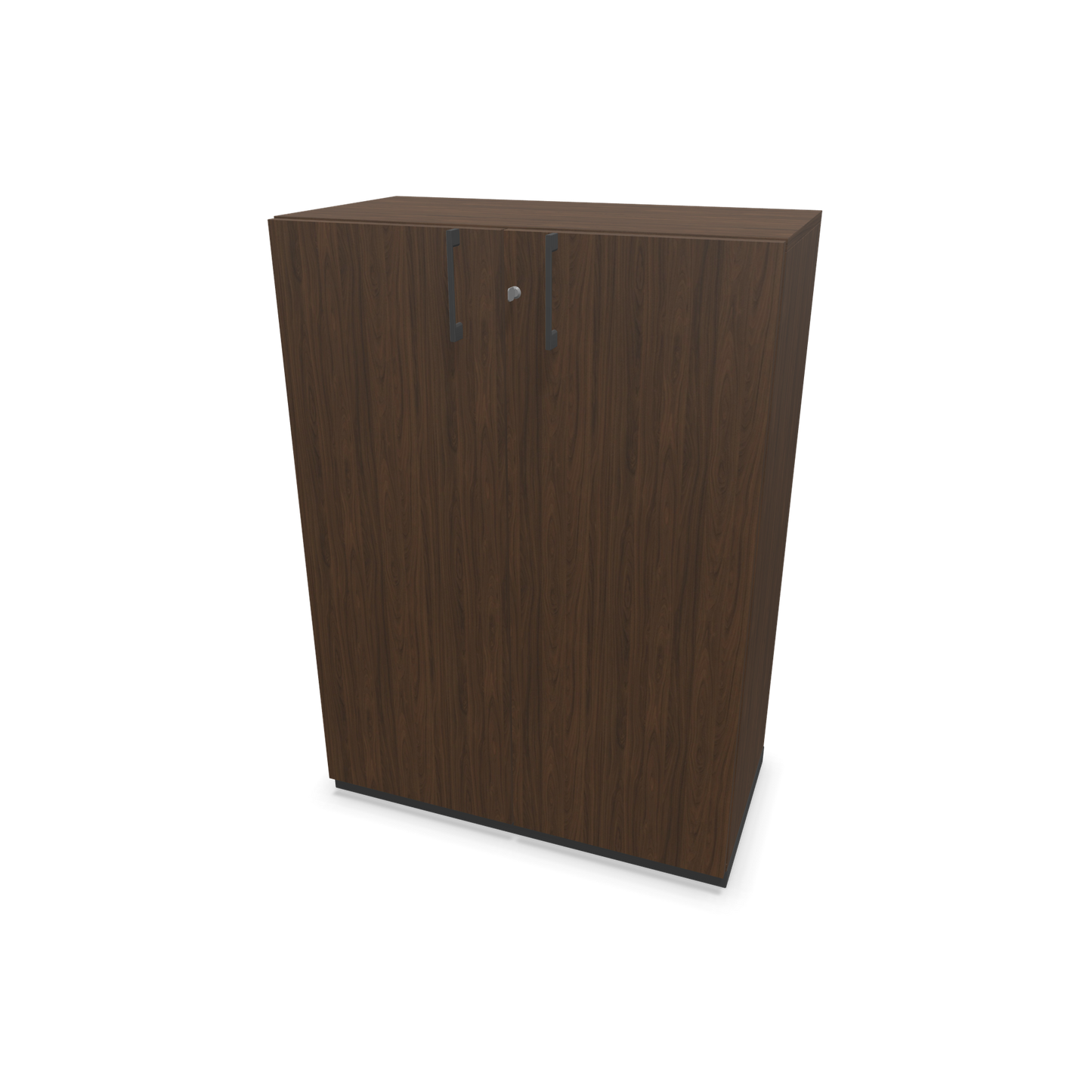 Choice Flügeltürschrank 3-OH - 800mm - Griff und Sockel Dunkelgrau - Kubus Nussbaumdekor - Front Nussbaumdekor - 6030278