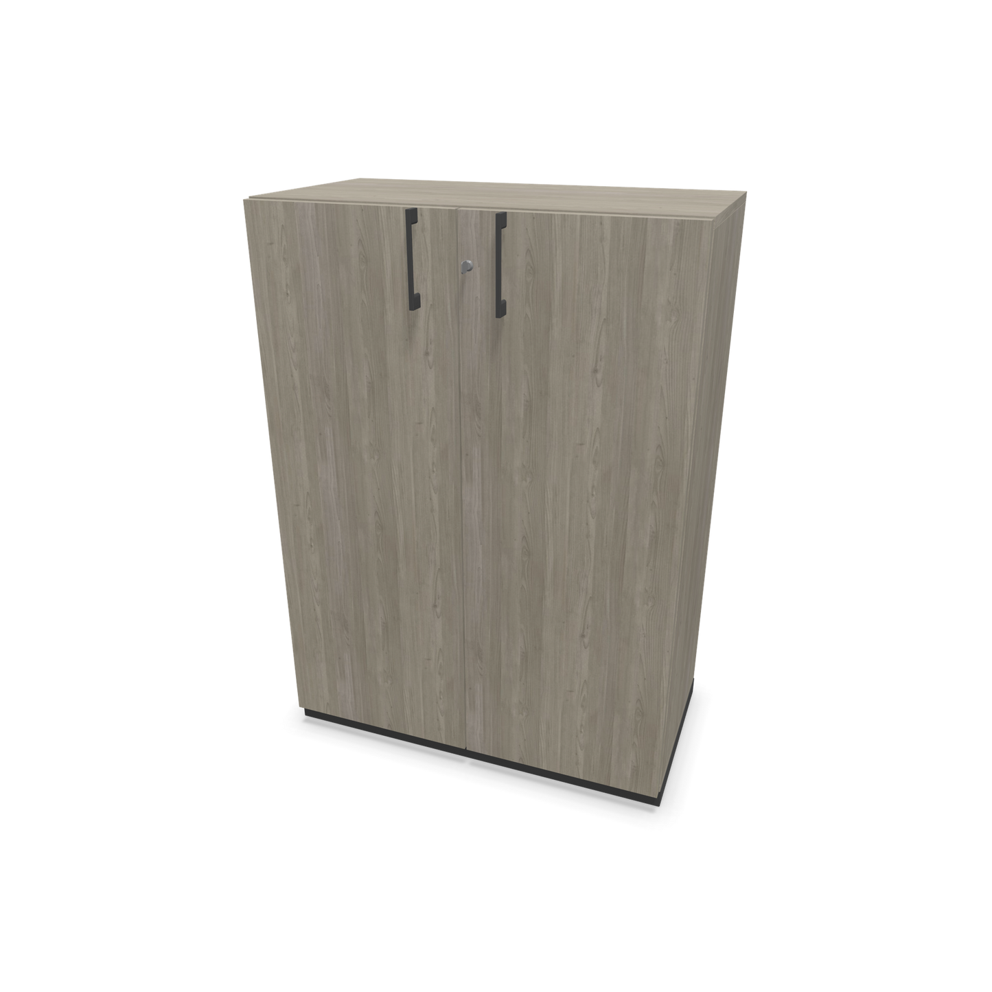 Choice Flügeltürschrank 3-OH - 800mm - Griff und Sockel Dunkelgrau - Kubus Holzdekor grau - Front Holzdekor grau - 6030283
