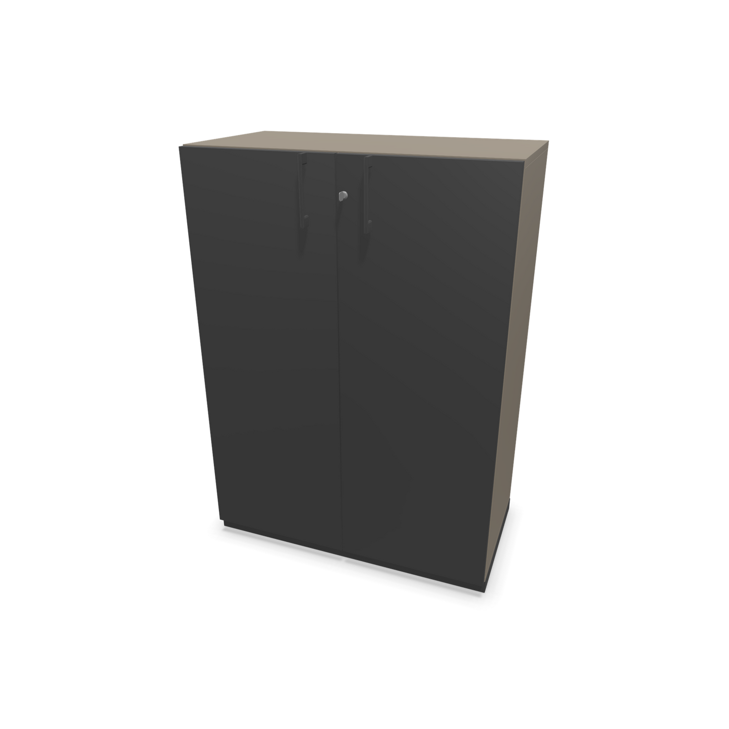 Choice Flügeltürschrank 3-OH - 800mm - Griff und Sockel Dunkelgrau - Kubus Cubanitgrau - Front Dunkelgrau - 6030312