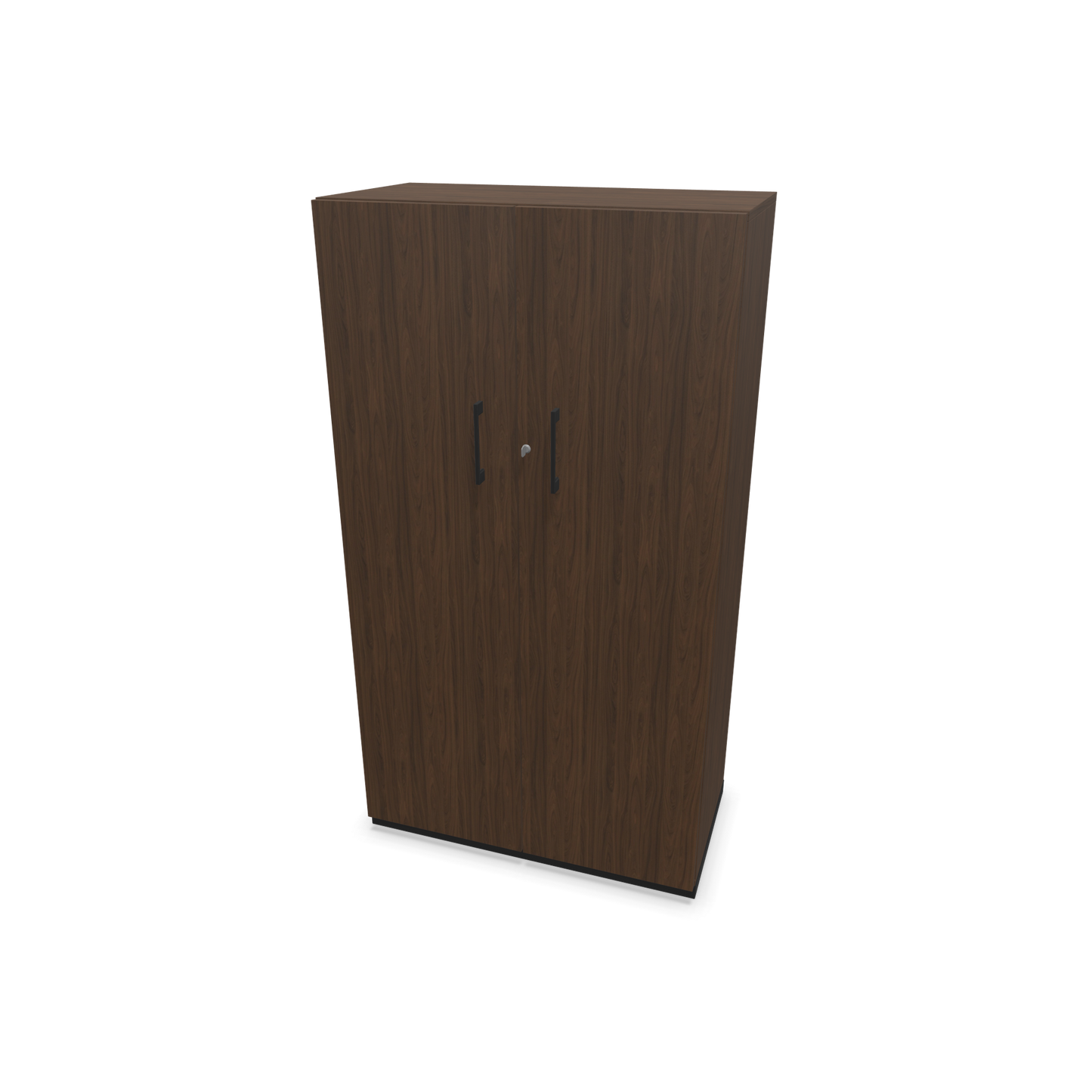 Choice Flügeltürschrank 4-OH - 800mm - Griff und Sockel Schwarz - Kubus Nussbaumdekor - Front Nussbaumdekor - 6030339