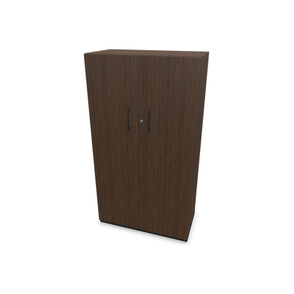 Choice Flügeltürschrank 4-OH - 800mm - Griff und Sockel Schwarz - Kubus Nussbaumdekor - Front Nussbaumdekor - 6030339