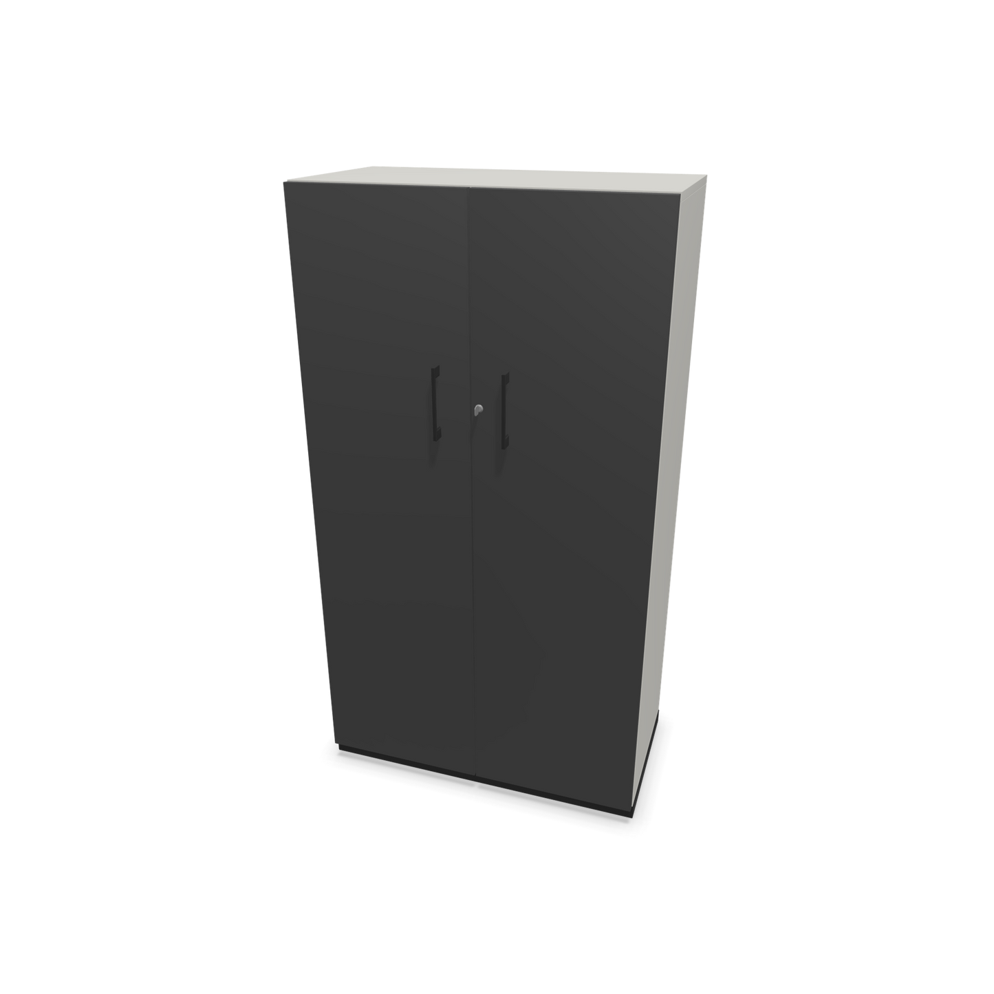 Choice Flügeltürschrank 4-OH - 800mm - Griff und Sockel Schwarz - Kubus Perlgrau - Front Dunkelgrau - 6030382