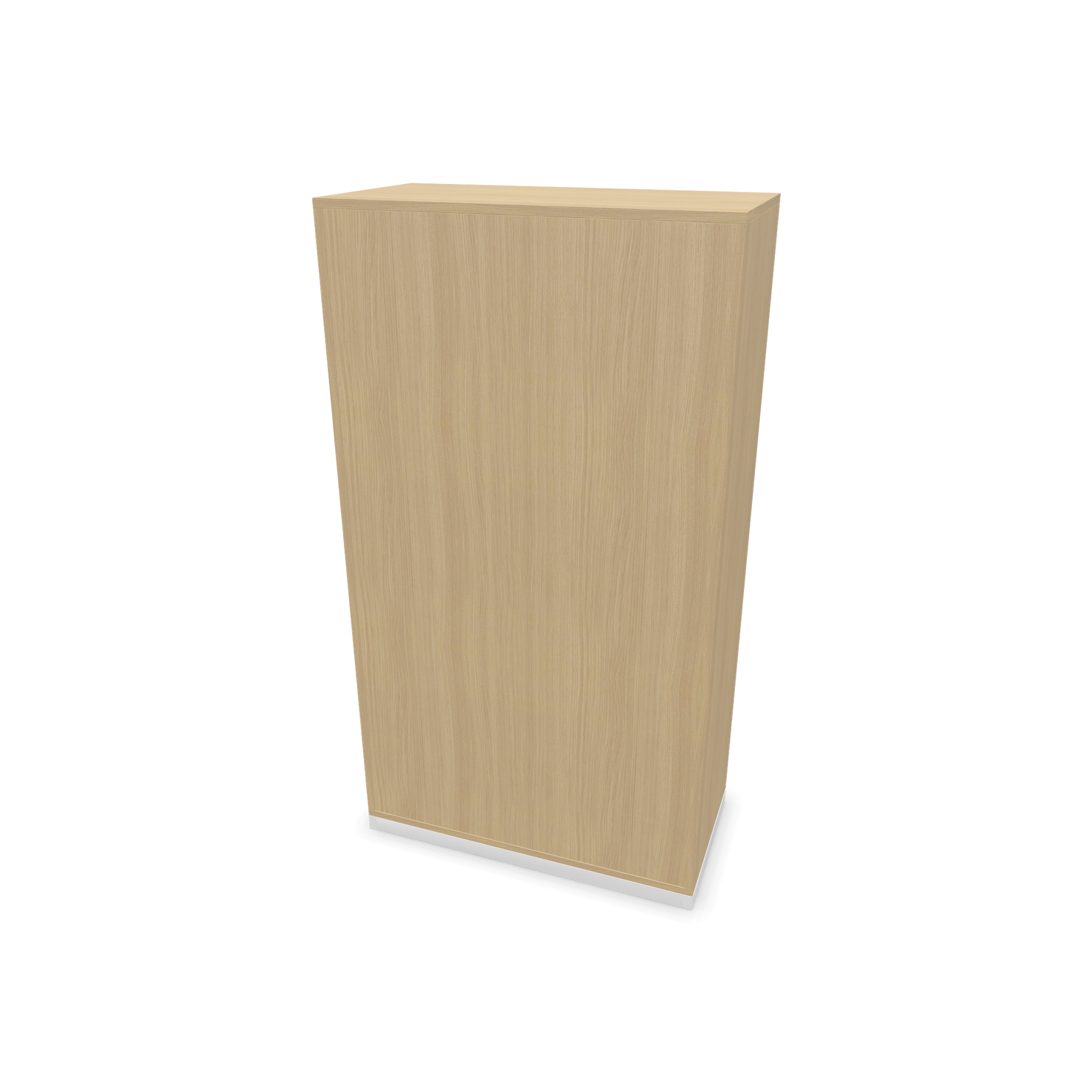 Choice Flügeltürschrank 4-OH - 800mm - Griff und Sockel Weiss - Kubus Eichendekor - Front Weiss Ansicht von hinten - 6030386