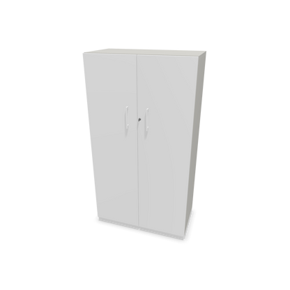 Choice Flügeltürschrank 4-OH - 800mm - Griff und Sockel Weiss - Kubus Perlgrau - Front Weiss - 6030442