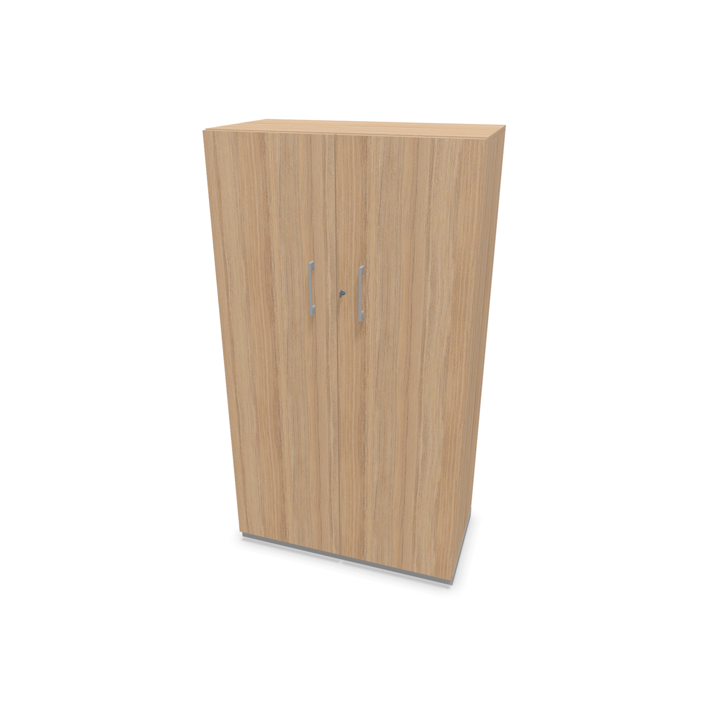 Choice Flügeltürschrank 4-OH - 800mm - Griff und Sockel Silbergrau - Kubus Bernsteineichendekor - Front Bernsteineichendekor - 6030451