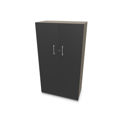 Choice Flügeltürschrank 4-OH - 800mm - Griff und Sockel Silbergrau - Kubus Cubanitgrau - Front Dunkelgrau - 6030495