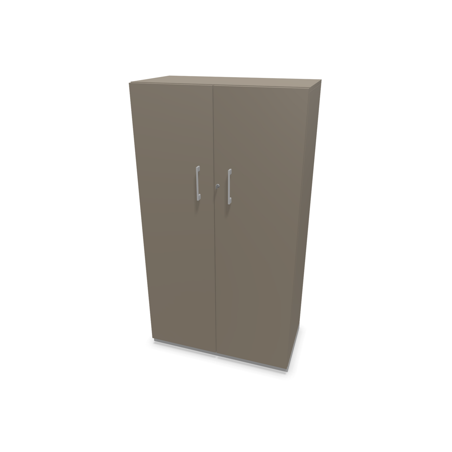 Choice Flügeltürschrank 4-OH - 800mm - Griff und Sockel Silbergrau - Kubus Cubanitgrau - Front Cubanitgrau - 6030496