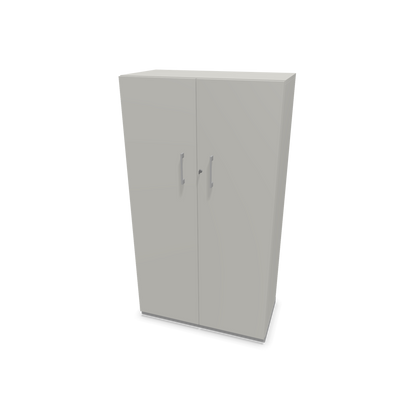Choice Flügeltürschrank 4-OH - 800mm - Griff und Sockel Silbergrau - Kubus Perlgrau - Front Perlgrau - 6030506