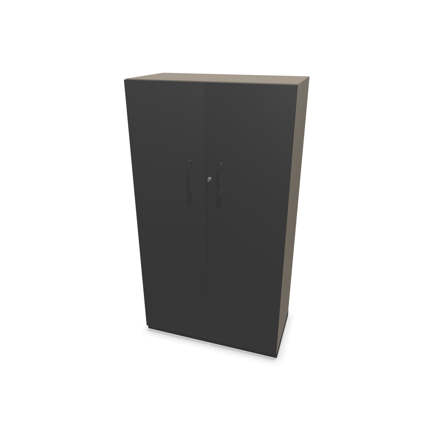 Choice Flügeltürschrank 4-OH - 800mm - Griff und Sockel Dunkelgraugrau - Kubus Cubanitgrau - Front Dunkelgrau - 6030556