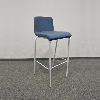 Steelcase B-Free Barhocker mit Stoffbezug Blau gemustert - 6030576