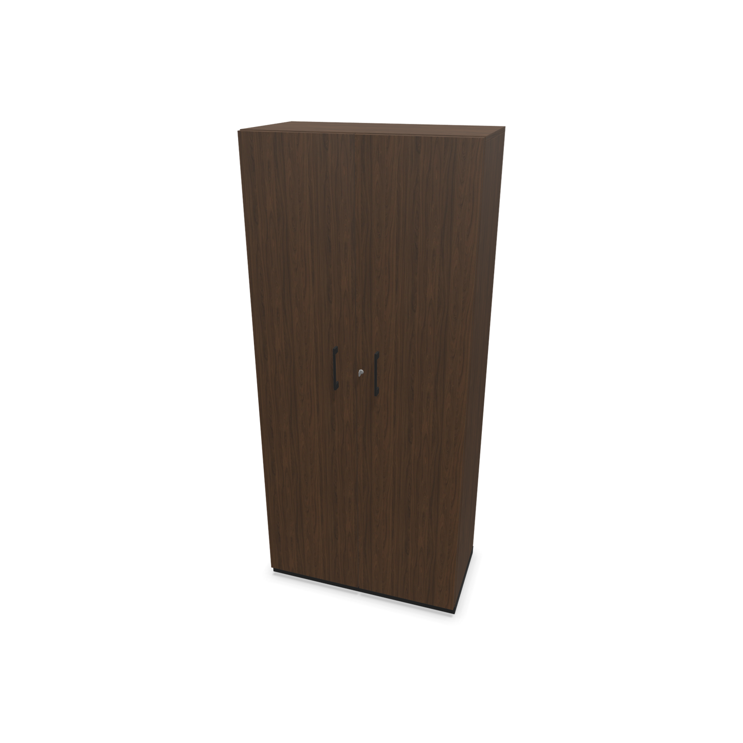 Choice Flügeltürschrank 5-OH - 800mm - Griff und Sockel Schwarz - Kubus Nussbaumdekor - Front Nussbaumdekor - 6030598