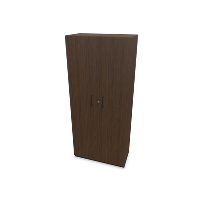 Choice Flügeltürschrank 5-OH - 800mm - Griff und Sockel Schwarz - Kubus Nussbaumdekor - Front Nussbaumdekor - 6030598