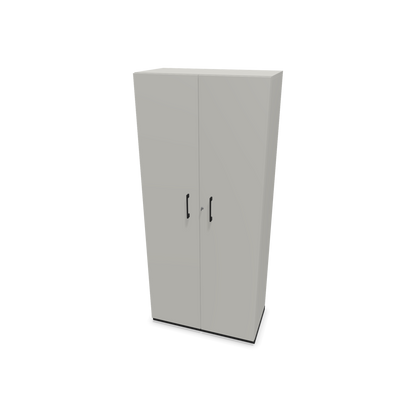 Choice Flügeltürschrank 5-OH - 800mm - Griff und Sockel Schwarz - Kubus Perlgrau - Front Perlgrau - 6030643