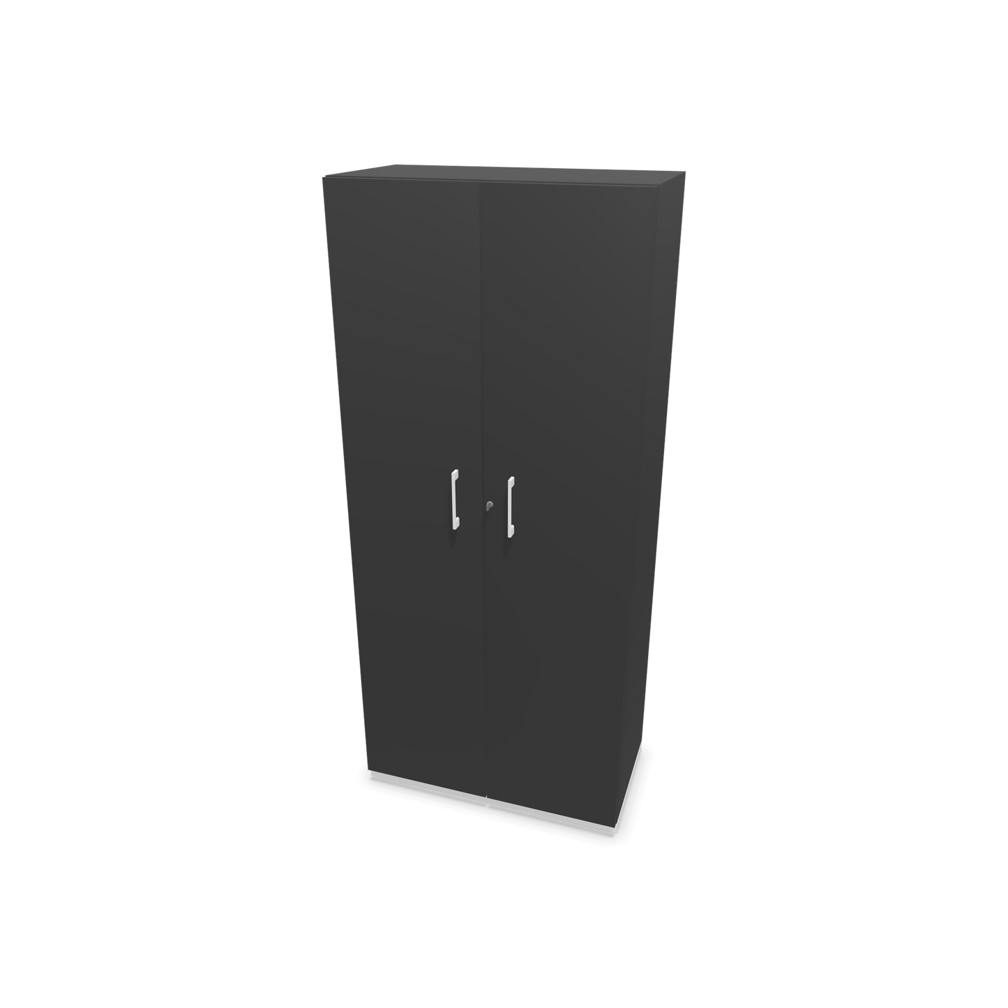 Choice Flügeltürschrank 5-OH - 800mm - Griff und Sockel Weiss - Kubus Dunkelgrau - Front Dunkelgrau - 6030685