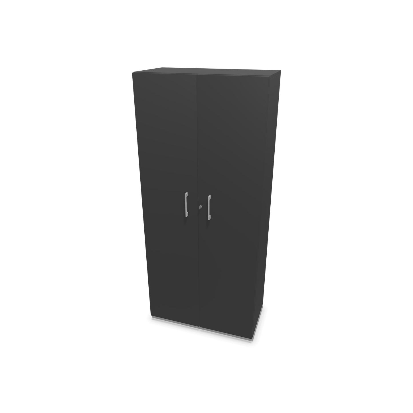 Choice Flügeltürschrank 5-OH - 800mm - Griff und Sockel Silbergrau - Kubus Dunkelgrau - Front Dunkelgrau - 6030748