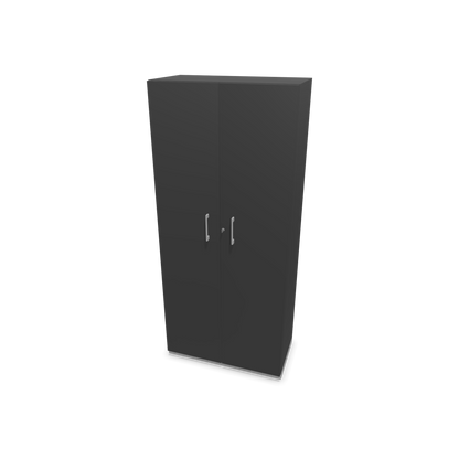 Choice Flügeltürschrank 5-OH - 800mm - Griff und Sockel Silbergrau - Kubus Dunkelgrau - Front Dunkelgrau - 6030748