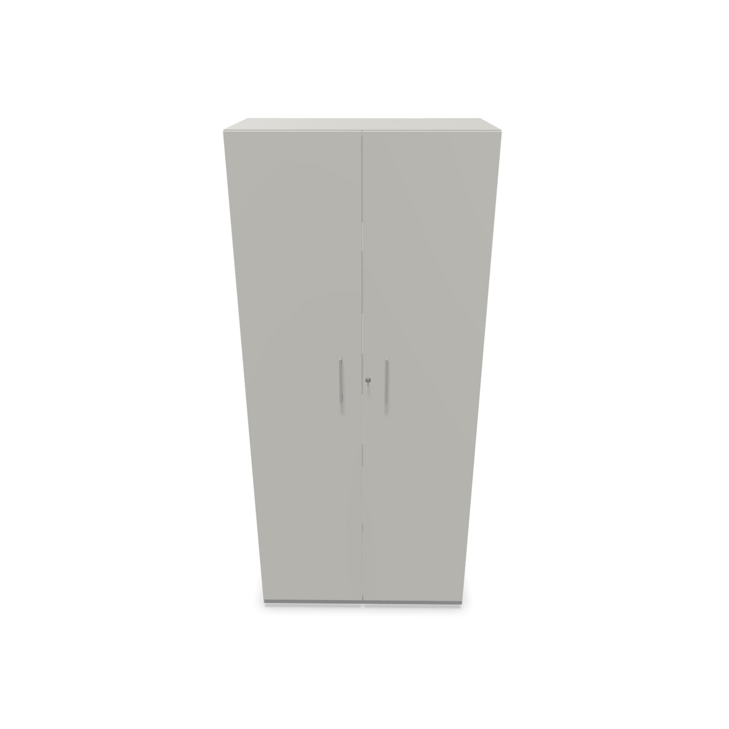 Choice Flügeltürschrank 5-OH - 800mm - Griff und Sockel Silbergrau - Kubus Perlgrau - Front Perlgrau Frontansicht - 6030768