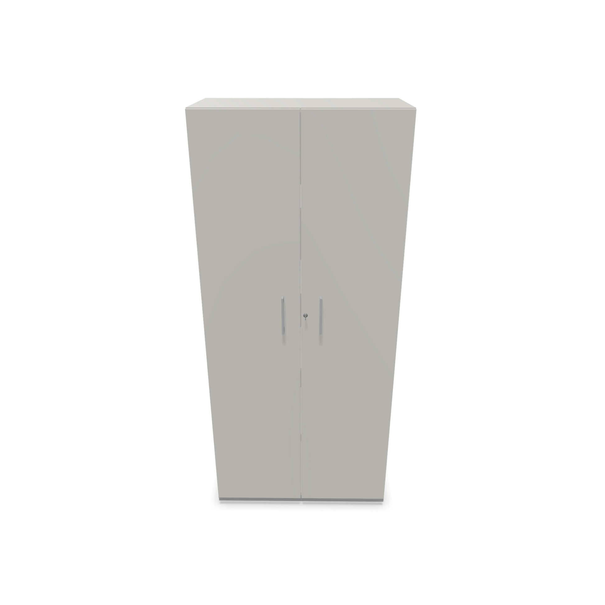 Choice Flügeltürschrank 5-OH - 800mm - Griff und Sockel Silbergrau - Kubus Perlgrau - Front Perlgrau Frontansicht - 6030768