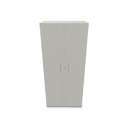 Choice Flügeltürschrank 5-OH - 800mm - Griff und Sockel Silbergrau - Kubus Perlgrau - Front Perlgrau Frontansicht - 6030768