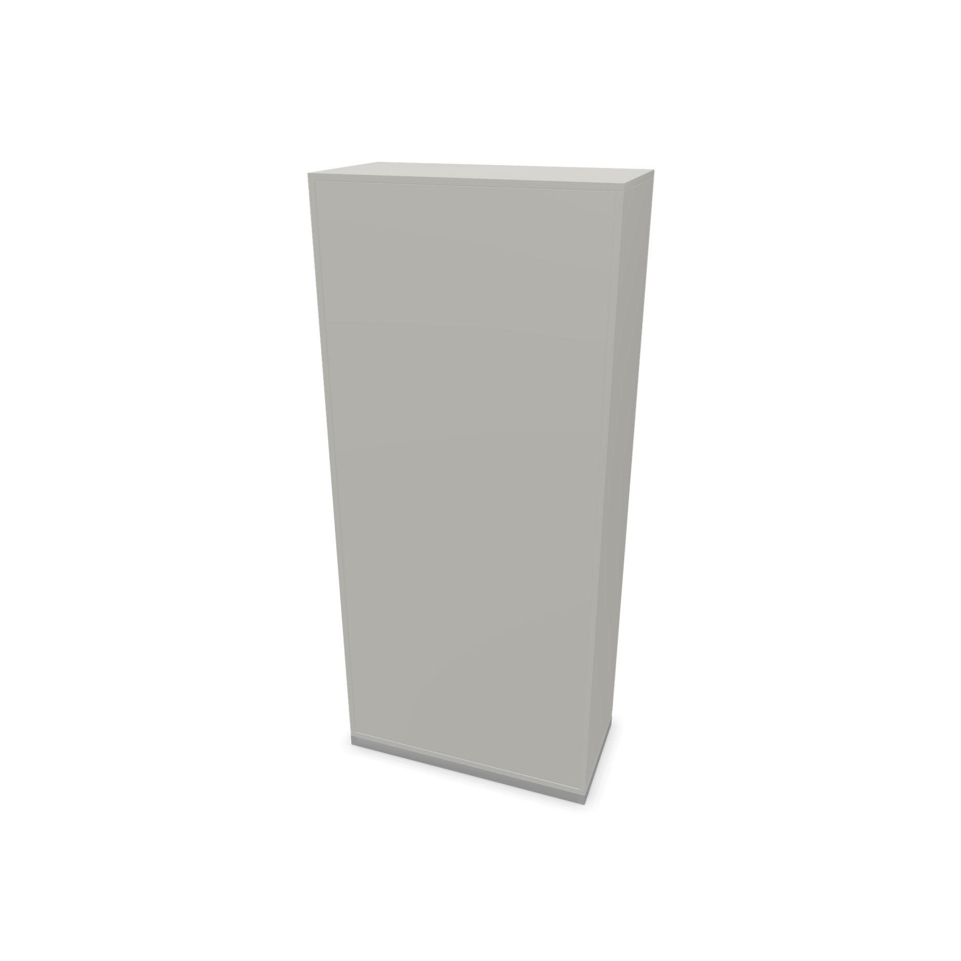 Choice Flügeltürschrank 5-OH - 800mm - Griff und Sockel Silbergrau - Kubus Perlgrau - Front Perlgrau Ansicht von hinten - 6030768
