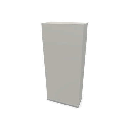 Choice Flügeltürschrank 5-OH - 800mm - Griff und Sockel Silbergrau - Kubus Perlgrau - Front Perlgrau Ansicht von hinten - 6030768