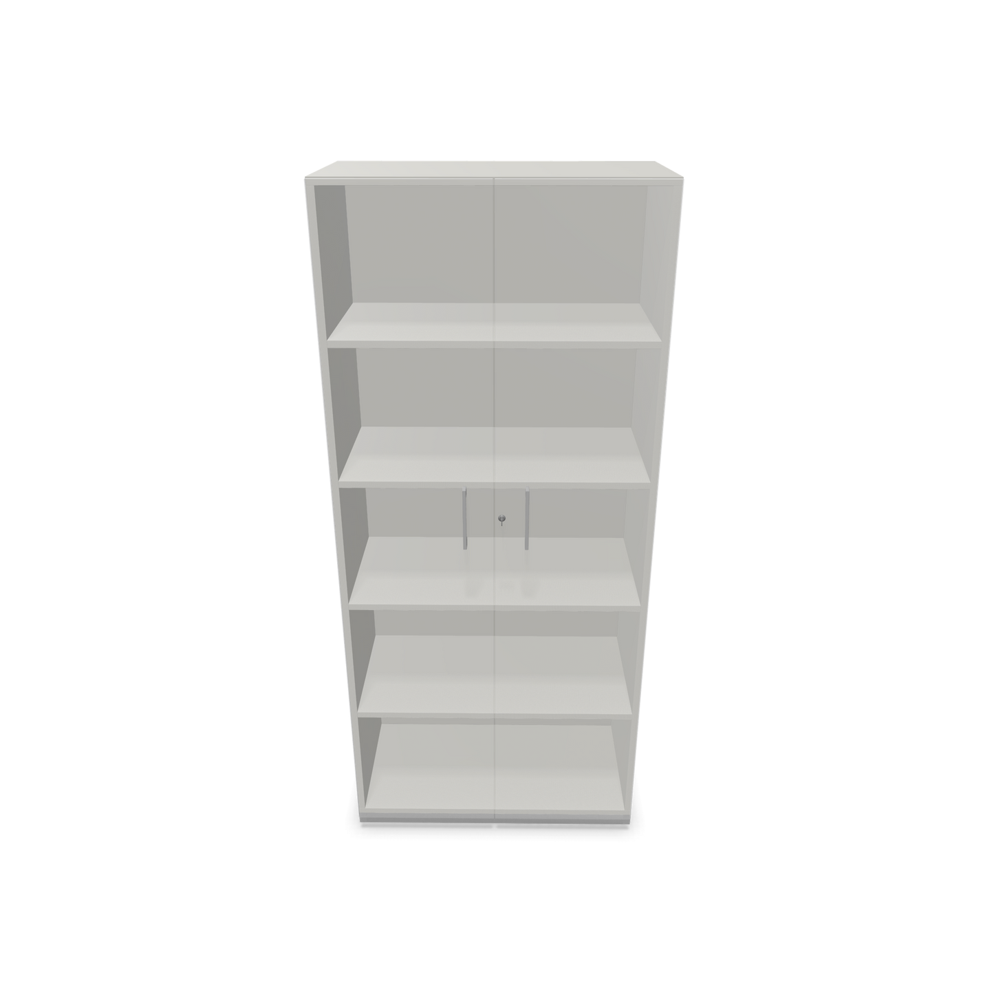 Choice Flügeltürschrank 5-OH - 800mm - Griff und Sockel Silbergrau - Kubus Perlgrau - Front Perlgrau Innenansicht - 6030768