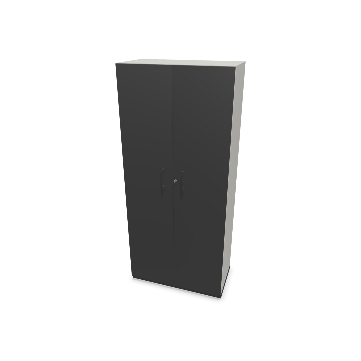 Choice Flügeltürschrank 5-OH - 800mm - Griff und Sockel Dunkelgrau - Kubus Perlgrau - Front Dunkelgrau - 6030827